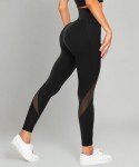 High Waisted Mesh Leggings with Pockets for Women