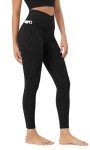 ODODOS Cloud Feeling Crossover 7/8 Leggings - Black