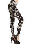 High Waisted Floral & Space Print Leggings