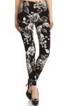 High Waisted Floral & Space Print Leggings