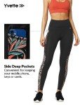 High-Waisted Orange Printed Workout Leggings for Women