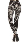 High Waisted Floral & Space Print Leggings