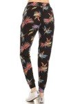 High Waist Dragonfly Print Jogger Track Pants
