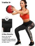 High-Waisted Orange Printed Workout Leggings for Women