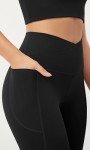 ODODOS Cloud Feeling Crossover 7/8 Leggings - Black