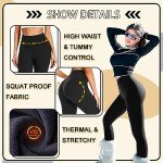 High Waisted Fleece Lined Leggings for Women