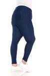 Cotton Blend Stretch Jeggings with Pockets - Denim Blue
