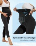 2-Pack Over Belly Maternity Leggings with Pockets