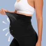 2 Pack Maternity Leggings with Pockets - Black