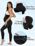 2-Pack Over Belly Maternity Leggings with Pockets
