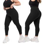Plus Size High Waisted Tummy Control Leggings