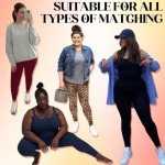 Plus Size Black High Waist Leggings with Pockets
