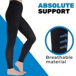 Extra Wide Compression Leggings for Women - Black