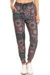 Calm Mandala Print Jogger Pants – Plus Size
