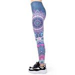Blue Mandala Printed Seamless Workout Leggings