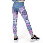 Blue Mandala Printed Seamless Workout Leggings