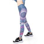 Blue Mandala Printed Seamless Workout Leggings