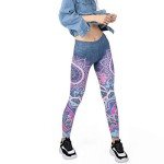 Blue Mandala Printed Seamless Workout Leggings