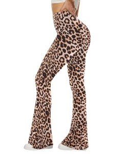 Sundwudu Women's Black High Waist Bootcut Leggings