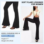 Sundwudu Women's Black High Waist Bootcut Leggings