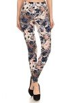 Floral & Space Print High Waisted Leggings