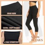 TNNZEET Women's 7 Pack High Waisted Capri Leggings