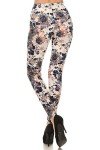 High Waisted Floral & Space Print Leggings