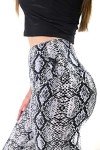 Cozy Plus Size Snake Print Leggings for Women