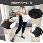 TNNZEET High Waisted Tummy Control Capri Leggings