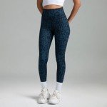 Blue Leopard High Waisted Tummy Control Leggings