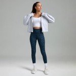 Blue Leopard High Waisted Tummy Control Leggings
