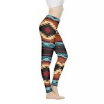 Tribal Aztec Print High Waist Leggings for Women