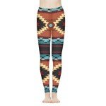 Tribal Aztec Print High Waist Leggings for Women