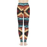 Tribal Aztec Print High Waist Leggings for Women