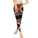 Tribal Aztec Print High Waist Leggings for Women