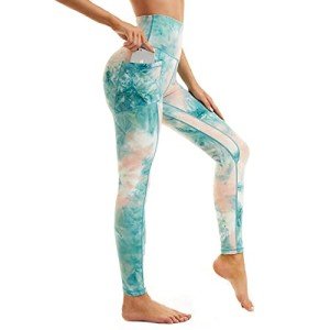 Tie Dye High Waisted Leggings with Pockets
