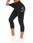 Thick High Waist Capris Yoga Pants with Pockets