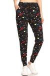 Cosmic Queen Print Jogger Pants with Pockets