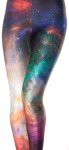 Colorful Galaxy Print Footless Leggings for Girls
