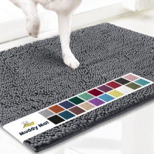 Muddy Mat® Shown on TV, Super Absorbent Grey Mat for French Bulldogs