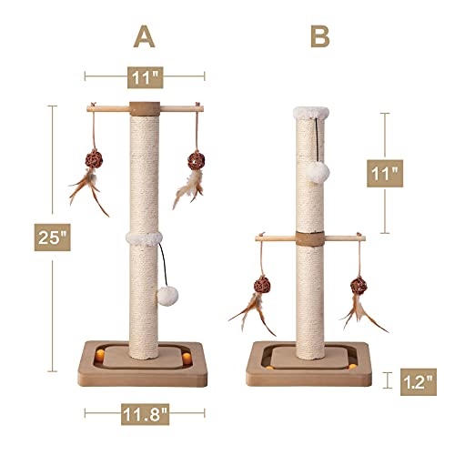 Premium Bengal Cat Scratching Post & Toy Combo