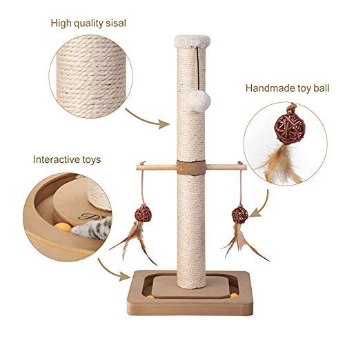 Premium Bengal Cat Scratching Post & Toy Combo