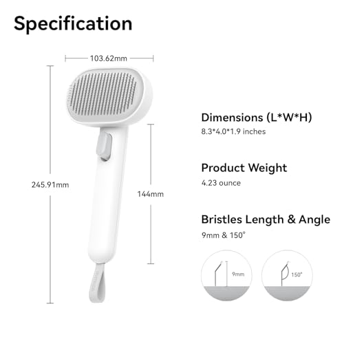 Aumuca Cat Brush for Shedding, Cat Brushes for Indoor Cats, Cat Brush for Long or Short Haired Cats, Cat Grooming Brush Cat Comb for Kitten Rabbit Massage Removes Loose Fur