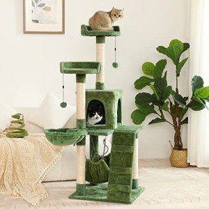 Green 53in Bengal Cat Tree with Accessories