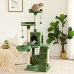 Green 53in Bengal Cat Tree with Accessories
