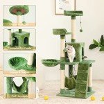 Green 53in Bengal Cat Tree with Accessories