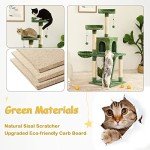 Green 53in Bengal Cat Tree with Accessories