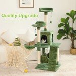 Green 53in Bengal Cat Tree with Accessories