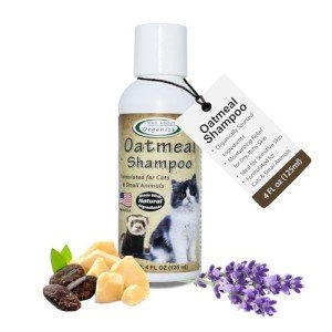 Mad About Organics Oatmeal Shampoo pH Balanced and formulated for Cats and Small Animals - Defense Against Dandruff, Allergies, & Itchy, Dry, Sensitive Skin - Cruelty Free, Sulfate & Paraben Free - Made in the USA
