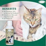 Mad About Organics Oatmeal Shampoo pH Balanced and formulated for Cats and Small Animals - Defense Against Dandruff, Allergies, & Itchy, Dry, Sensitive Skin - Cruelty Free, Sulfate & Paraben Free - Made in the USA